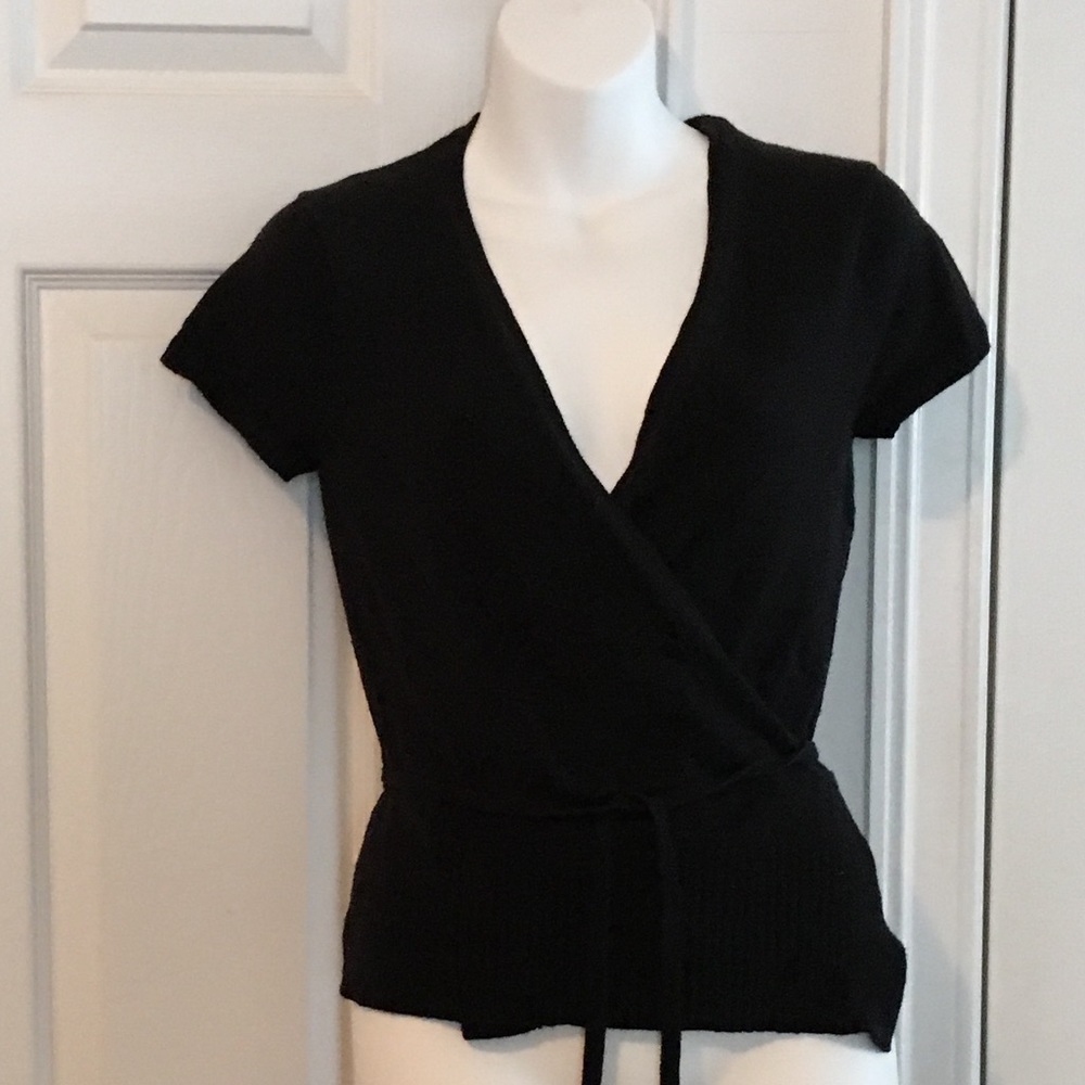 Black Wrap Sweater